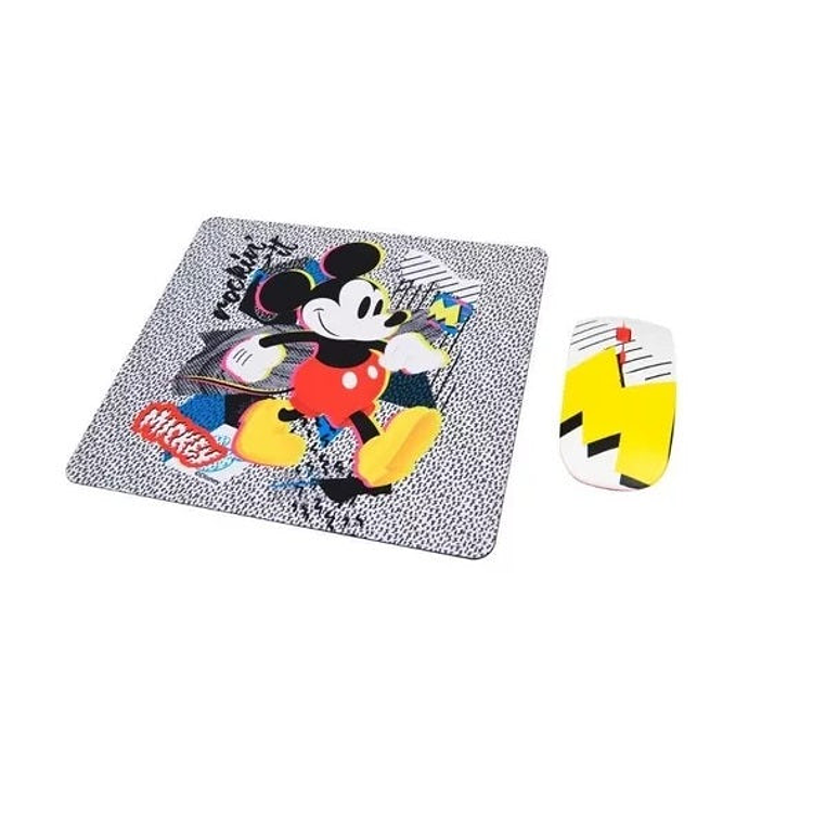 Kit Mouse Wireless + Mouse Pad Mickey Rockin It 3