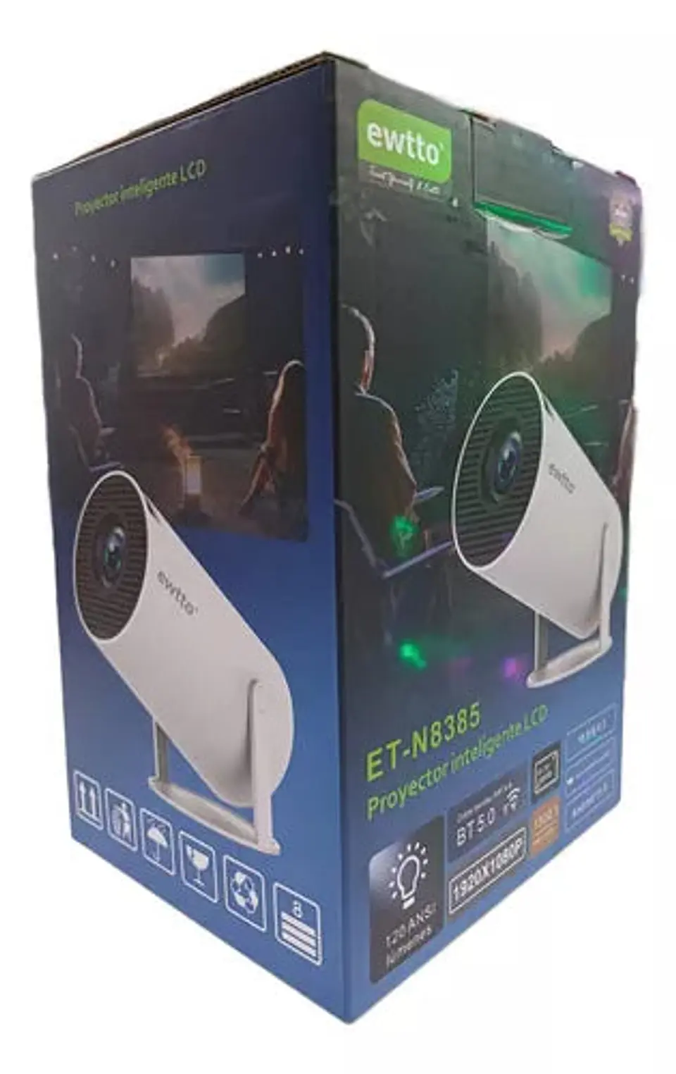 Proyector Inteligente Lcd Ewtto Et-N8385 Hdmi Bt 5
