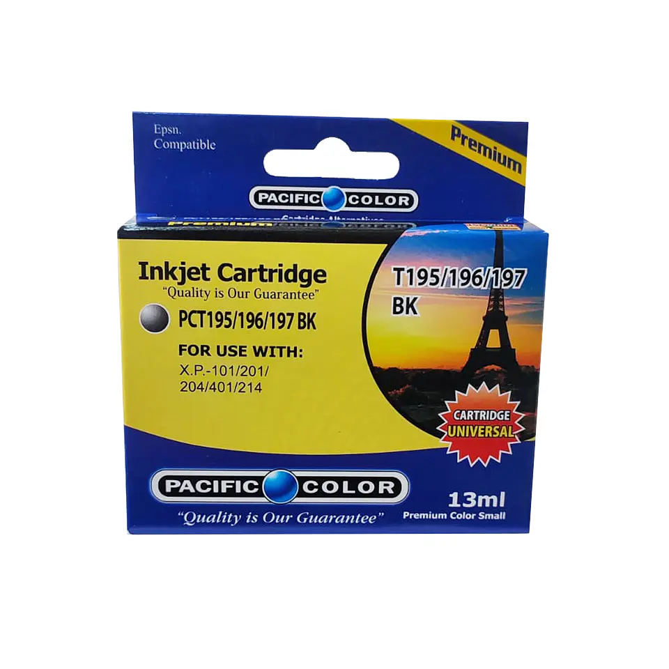 Cartucho Alternativo Pacific Color Pc-T195/196/197 Bk 2