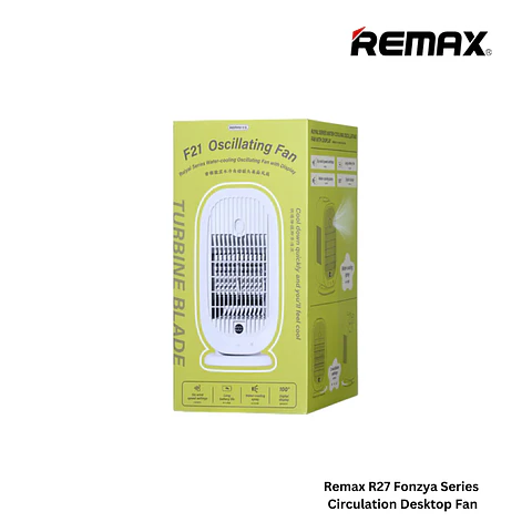 Ventilador Oscilante Con Refrigeración Por Agua y Pantalla REMAX F21  Blanco