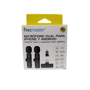 Micrófono Dual Para IPhone y Android TM-300527 Tecmaster