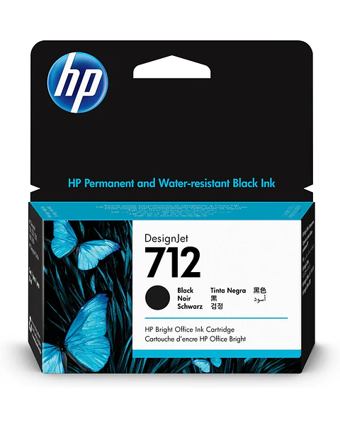 Cartucho Original Hp 712 Bk (3Ed70A) 38Ml
