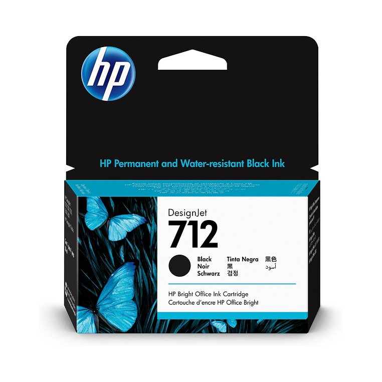 Cartucho Original Hp 712 Bk (3Ed70A) 38Ml