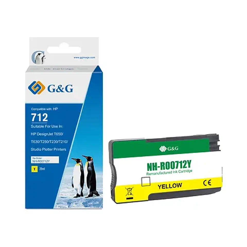 Cartucho Alternativo Hp 712 Yellow G&G 1
