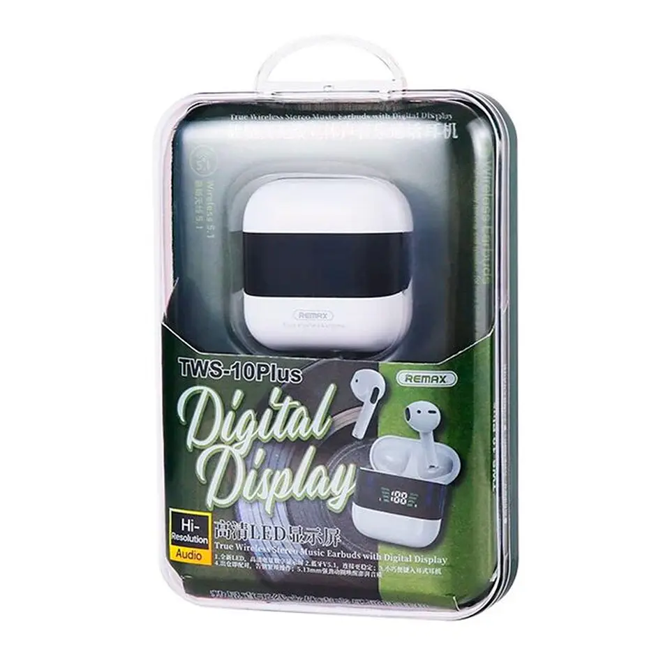 Audífono Bluetooth TWS-10PLUS Display Digital Remax 3
