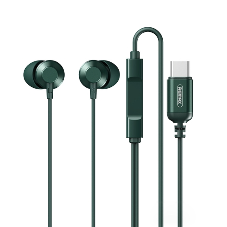 AUDIFONO CON CABLE TIIPO/C  RM-512A GREEN REMAX  1