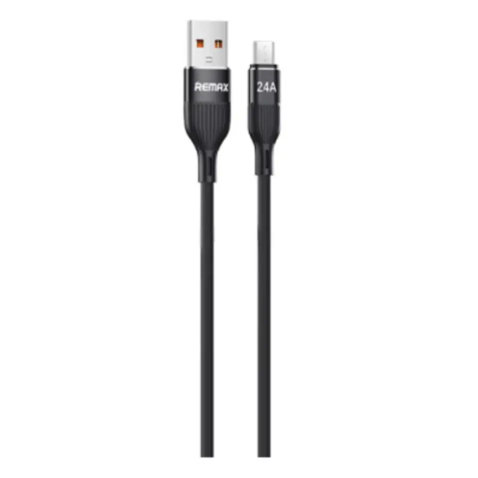 Cable Data Lyoncal 2.4A USB a Micro Fast Charging Black RC-C135 REMAX  1