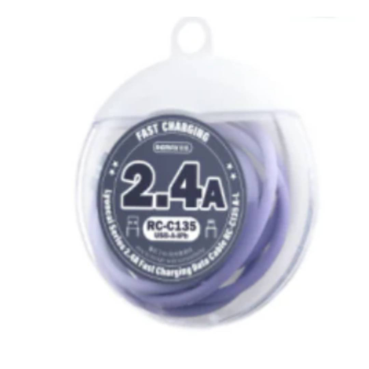 Cable Data Lyoncal 2.4A USB  a Micro Fast Charging RC-C135 Purple REMAX 2