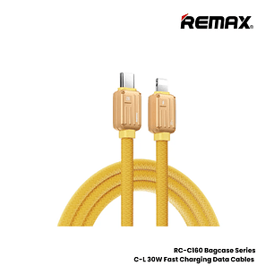 CABLE USB TIPO/C A  LIGHTNING RC-C160 30W GOLD BAGCASE REMAX 