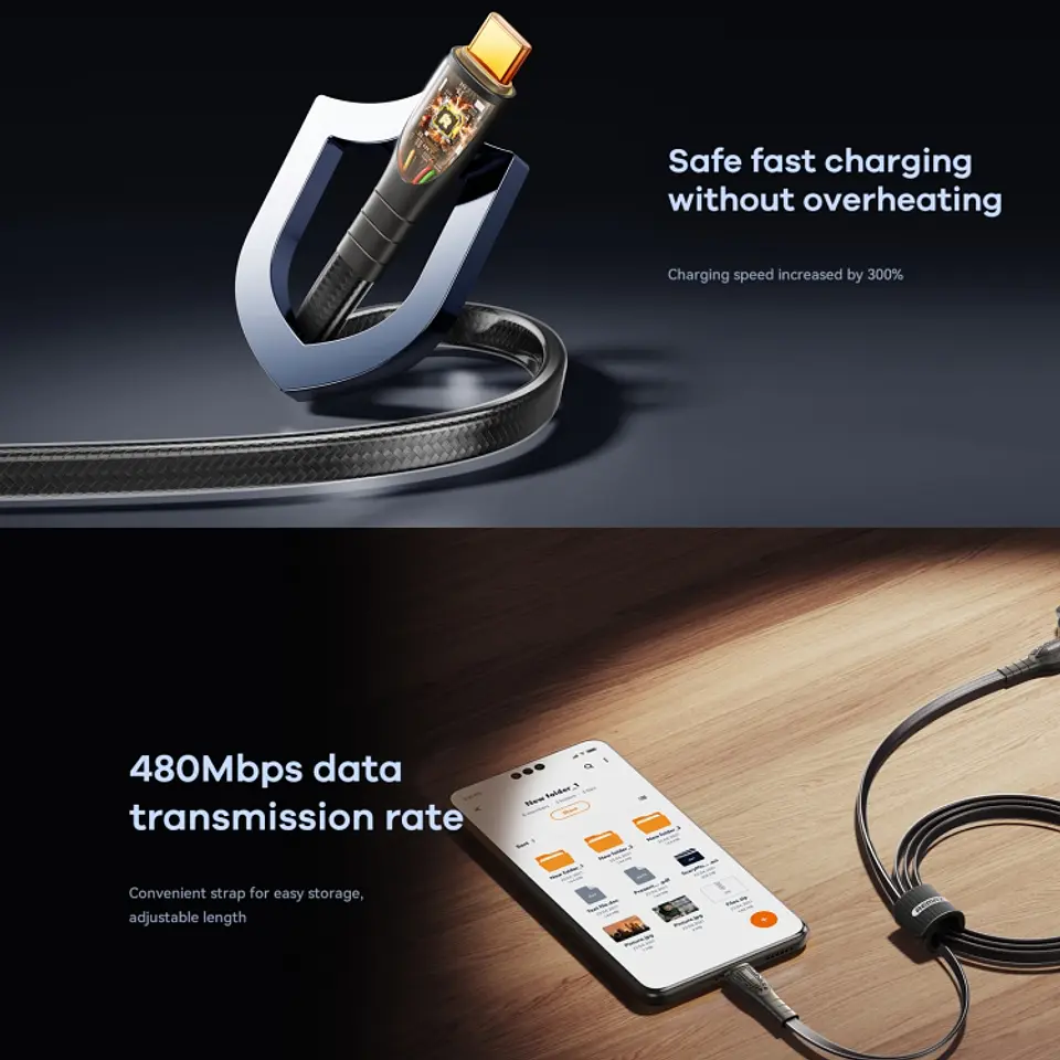 Cable USB A Tipo/C RC-C167 66W Silver Zinc Alloy REMAX  2