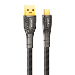 Cable USB A Tipo/C RC-C167 66W Black Zinc Alloy REMAX 