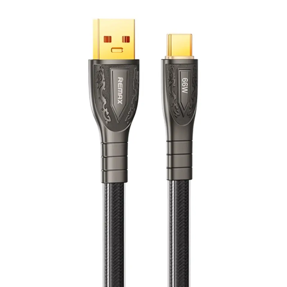 Cable USB A Tipo/C RC-C167 66W Black Zinc Alloy REMAX  1