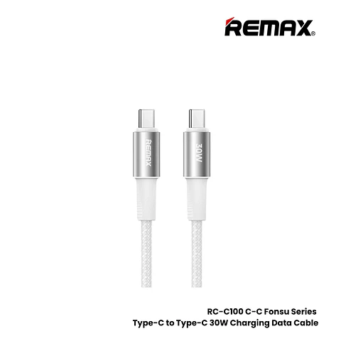 Cable USB Tipo/C a Tipo/C 30W White 1,2MT RC-C100 REMAX 