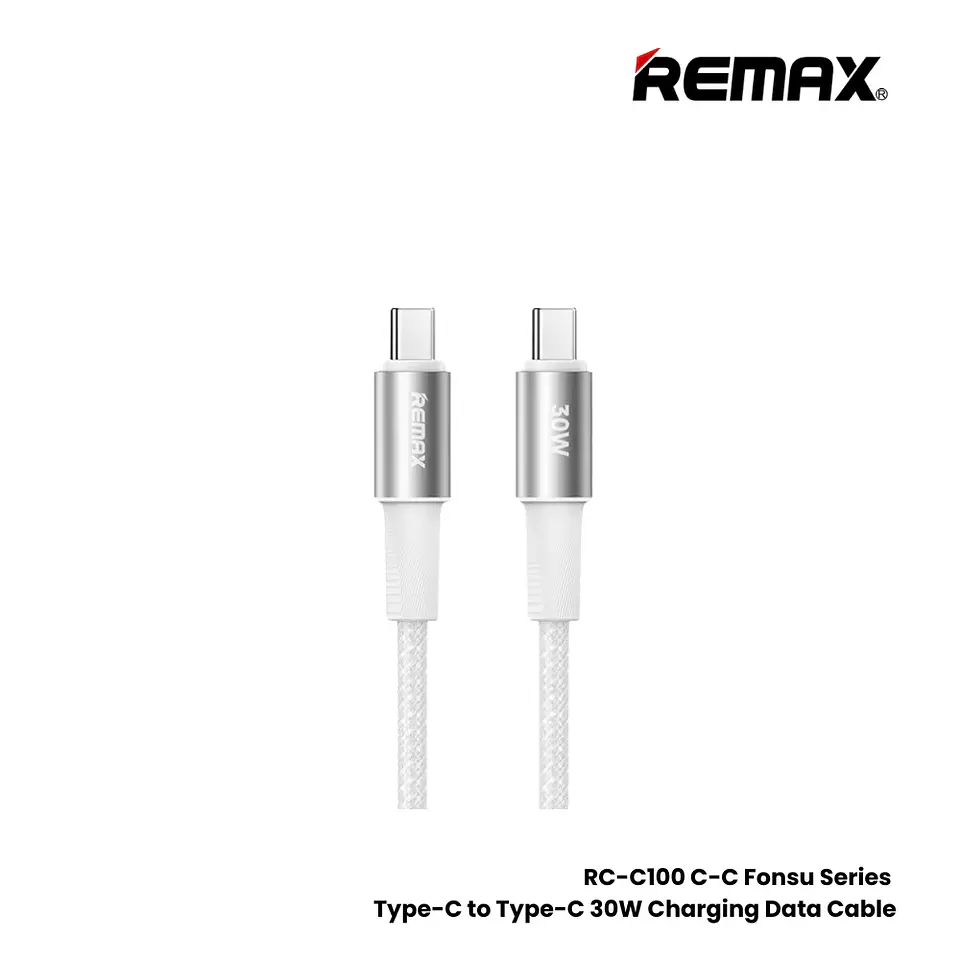 Cable USB Tipo/C a Tipo/C 30W White 1,2MT RC-C100 REMAX  1