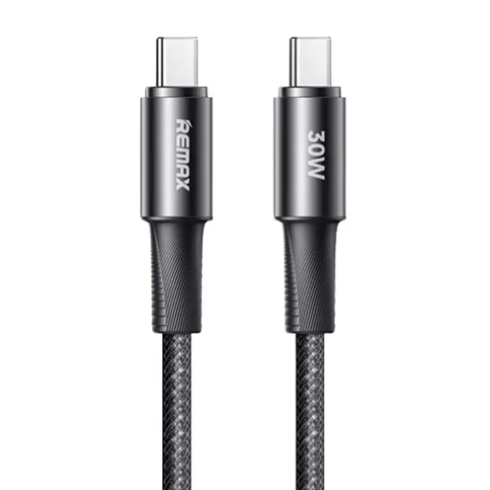 Cable USB Tipo/C A Tipo/C 30W Black 1,2MT RC-C100 REMAX  1