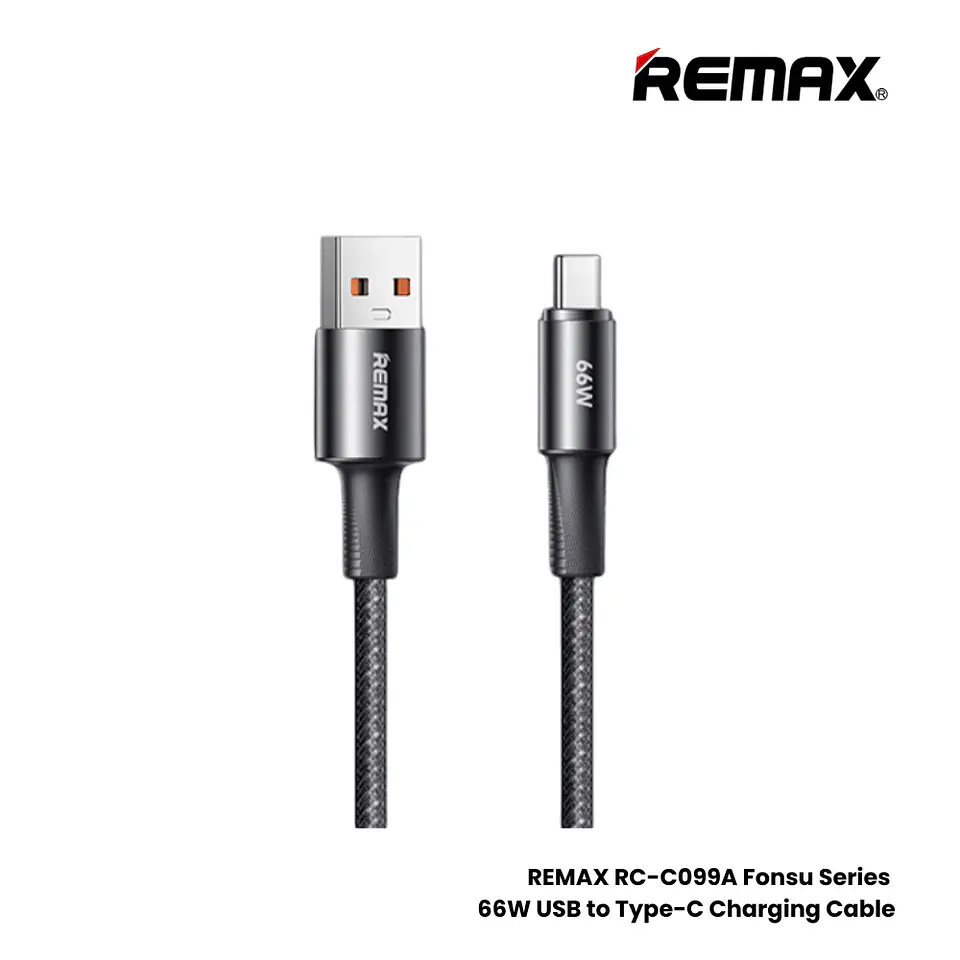 Cable USB A Tipo/C 66W RC-C099 Black REMAX  1