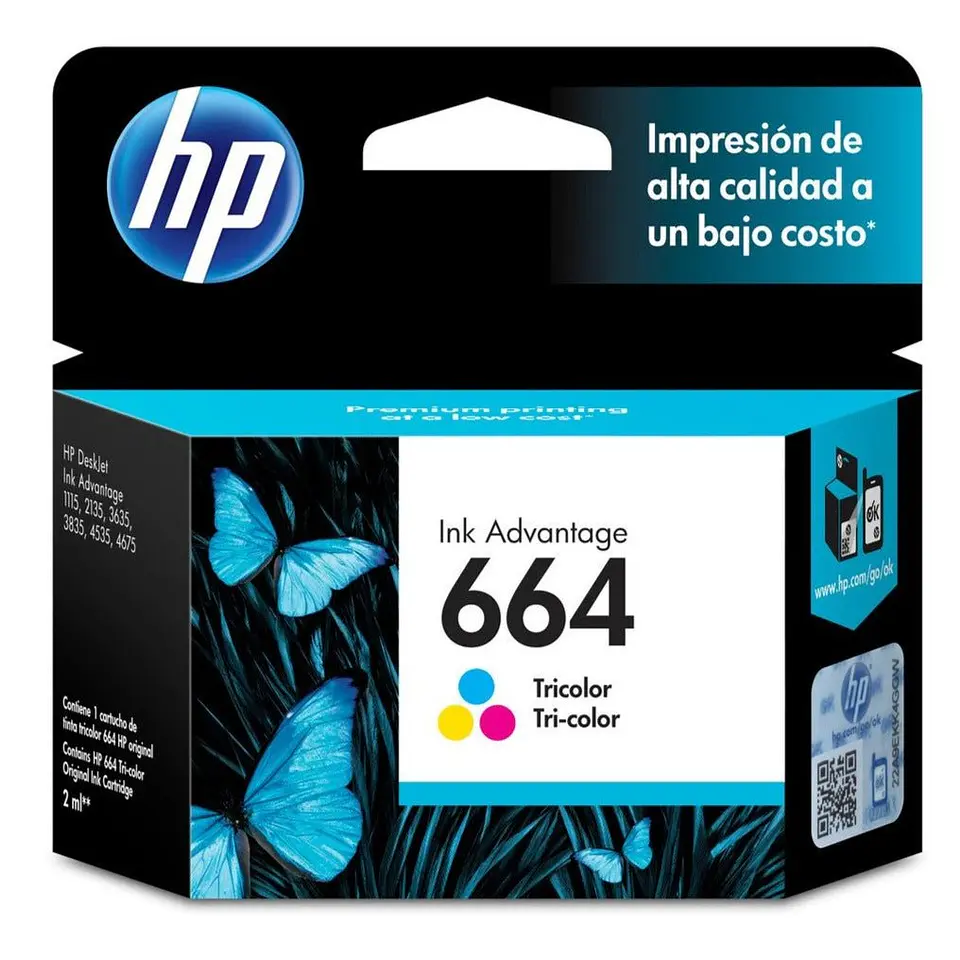 Tinta Original Hp 664 Cl (F6W28Al) 1