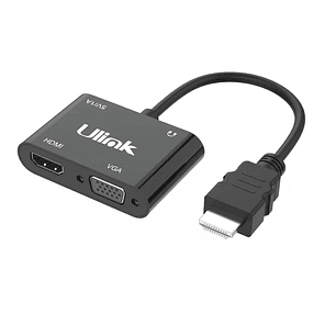 Conversor HDMI A HDMI + VGA C/Audio + Micro USB UL-CV3500HV ULINK 