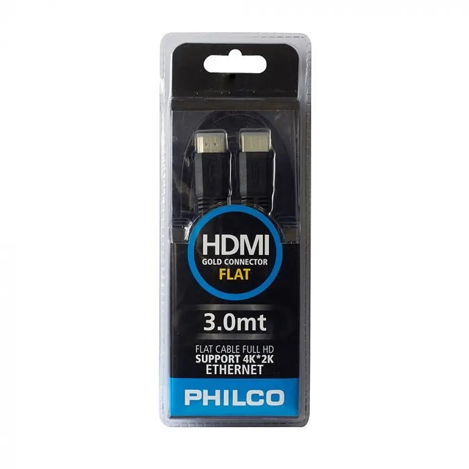 CABLE HDMI PLANO 4K 3 MTS BK PHILCO 2