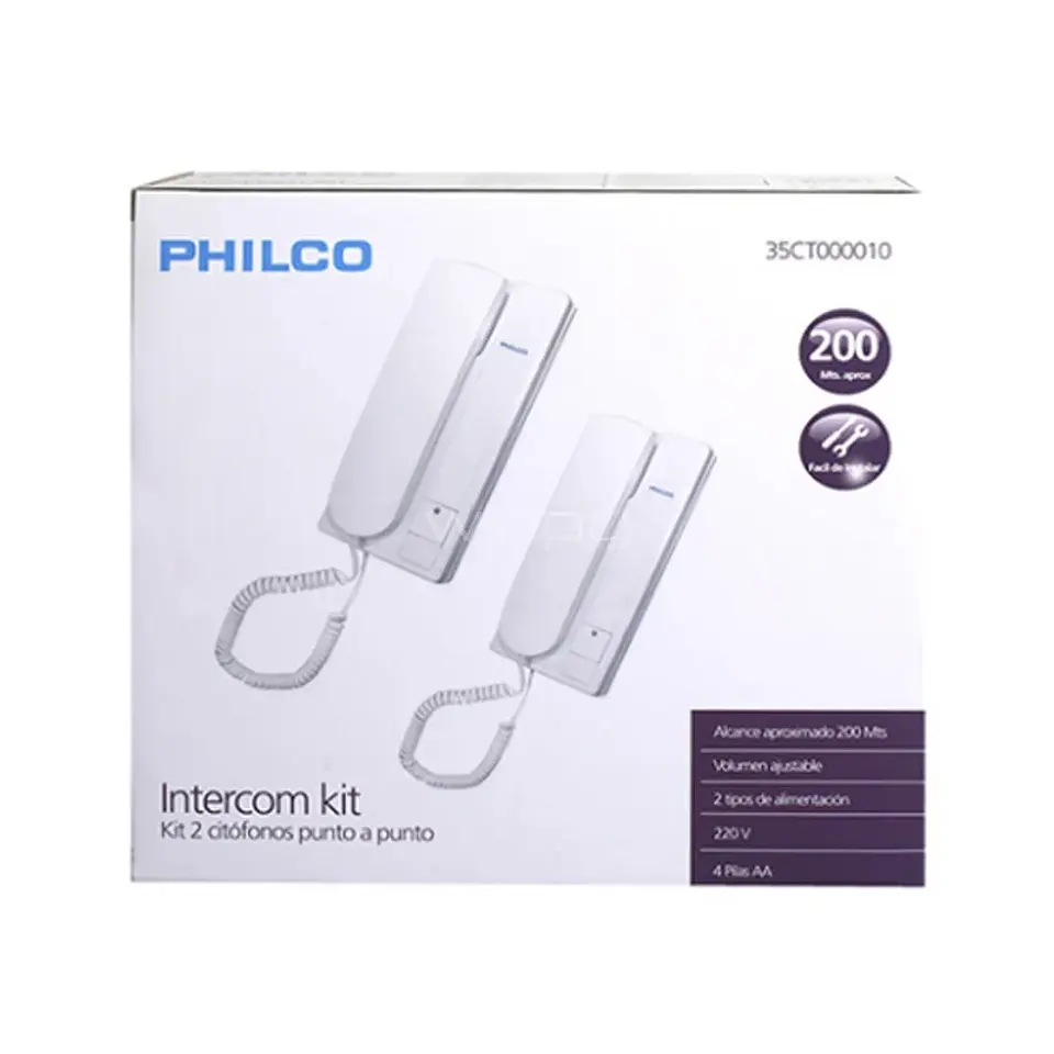Kit Citófono Intercomunicador 35CT000010 PHILCO 2
