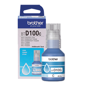 Tinta Original Brother BTD100 Cian