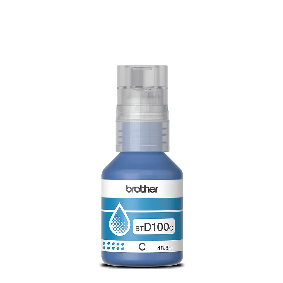 Tinta Original Brother BTD100 Cian 2
