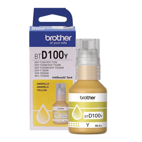 Tinta Original Brother BTD100 Yellow