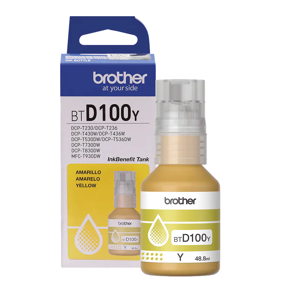 Tinta Original Brother BTD100 Yellow 1