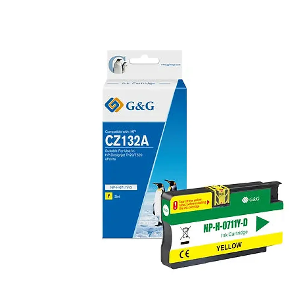 Cartucho Alternativo Hp 711 Yellow G&G 1