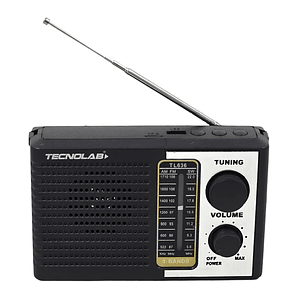 Radio Portátil con Carga Solar AM/FM TL-636 Tecnolab