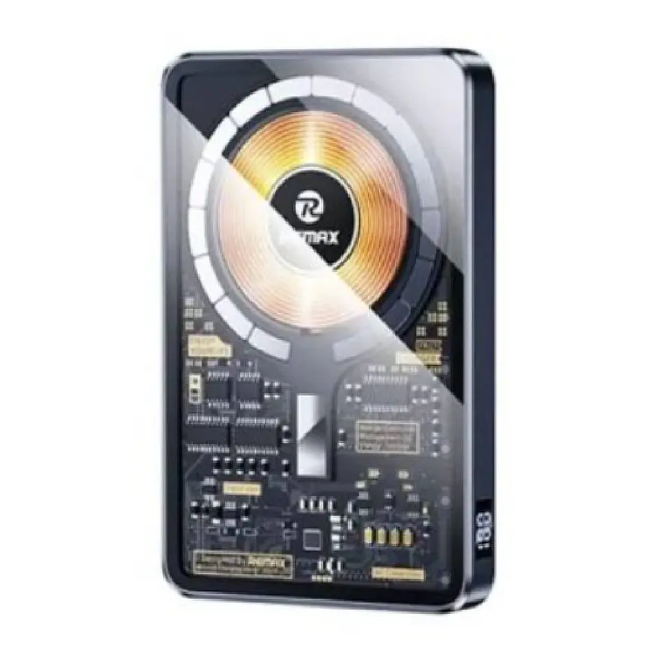 Batería Externa 10000MAH Magnetic RPP-558 Black Wireless REMAX  1