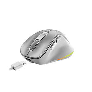 Mouse inalámbrico Genius Mini Ergo 9000S Pro, Color Plata