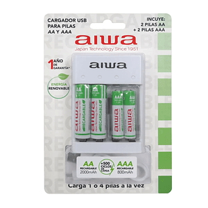Cargador de Pilas AA/AAA Incluye 2AA/2AAA Aiwa  