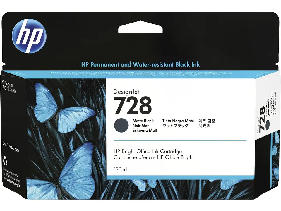 Cartucho Original Hp 728 Matte Back (3wx25A) 130 Ml 1
