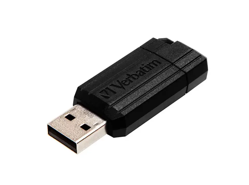 Verbatim Memoria USB 2.0 Retráctil PinStripe 128GB  1