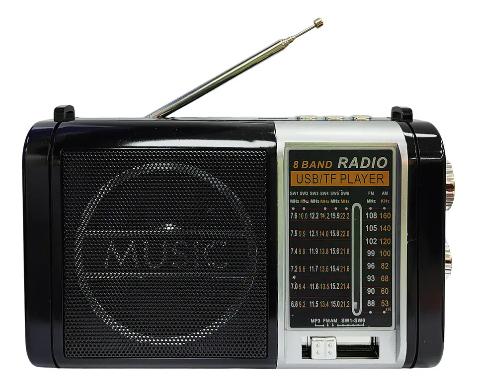 Radio Portátil 5W Recargable USB con Linterna Tecnolab TL638 Negro 1