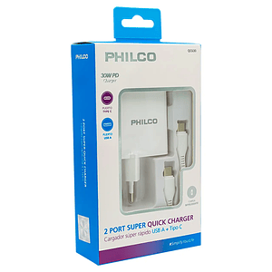 Cargador USB-C 30W Philco