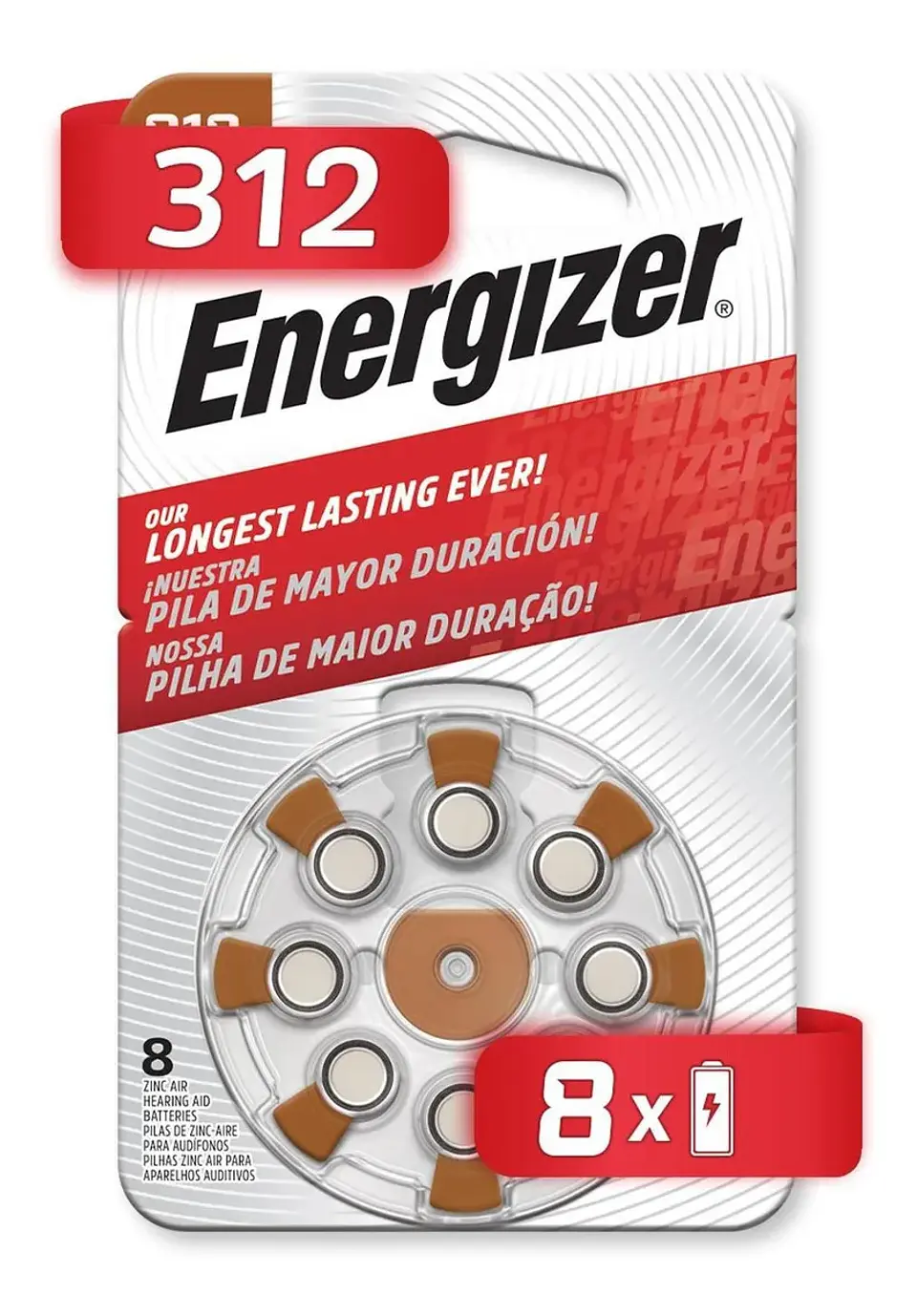 Pila Energizer Auditiva 312 Blister 8 Unidades 1