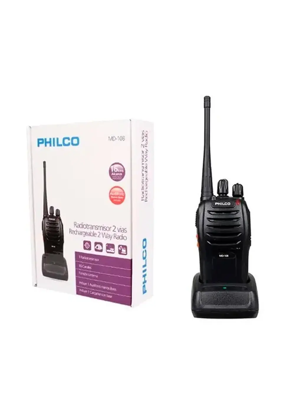 Radiotransmisor 16 km con Accesorios 2