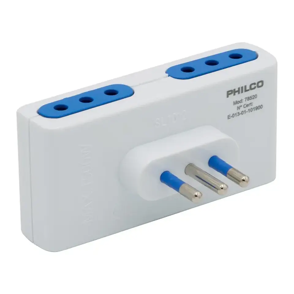 Enchufe Plano Cuádruple Philco 78520 3