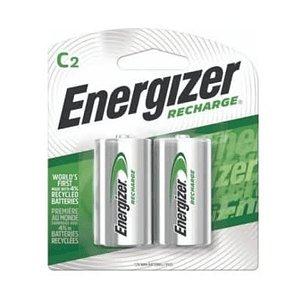 Energizer Recarga Universal C Baterías Recargables, 2 unidades (Paquete de 2)