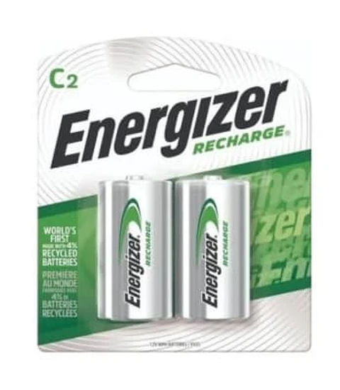 Energizer Recarga Universal C Baterías Recargables, 2 unidades (Paquete de 2)