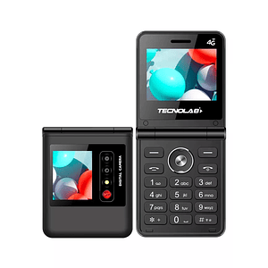 Teléfono Celular Adulto Mayor 4G Dual SIM Tipo Almeja TL709 Negro