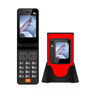 Teléfono Celular Adulto Mayor Dual SIM 2.8 Pulgadas TL705 Rojo