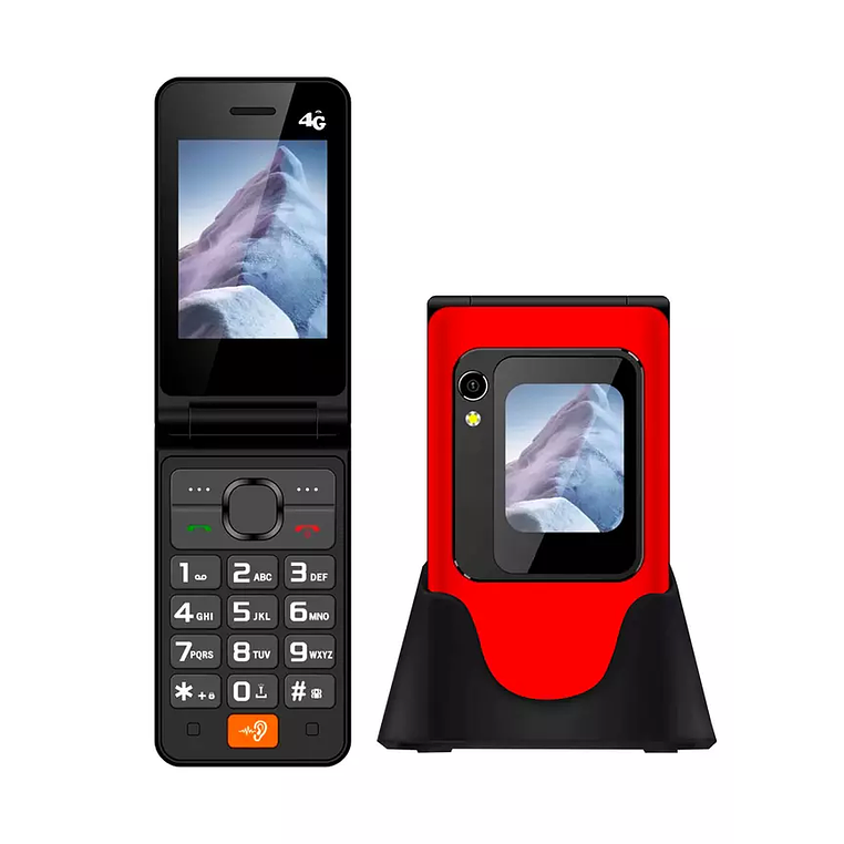 Teléfono Celular Adulto Mayor Dual SIM 2.8 Pulgadas TL705 Rojo 1