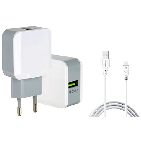 CARGADOR TIPO/C A LIGHTNING +PUERTO TIPO/A QC 4,0 Q05 18W PM175 CLOVER