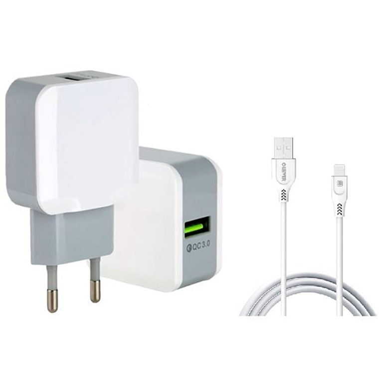 CARGADOR TIPO/C A LIGHTNING +PUERTO TIPO/A QC 4,0 Q05 18W PM175 CLOVER 1