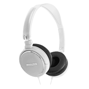 AUDIFONO C/CABLE FLAT WIRED 18BLK WHITE PHILCO 