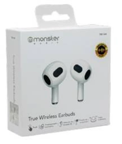 AUDIFONO BLUETOOTH TW12 BLANCO MONSTER