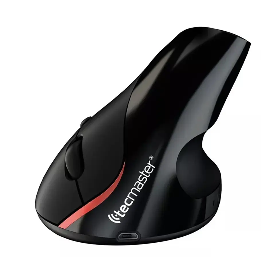 MOUSE INALAMBRICO AERO ERGO RECARGABLE NEGRO TM-100544 TECMASTER 1